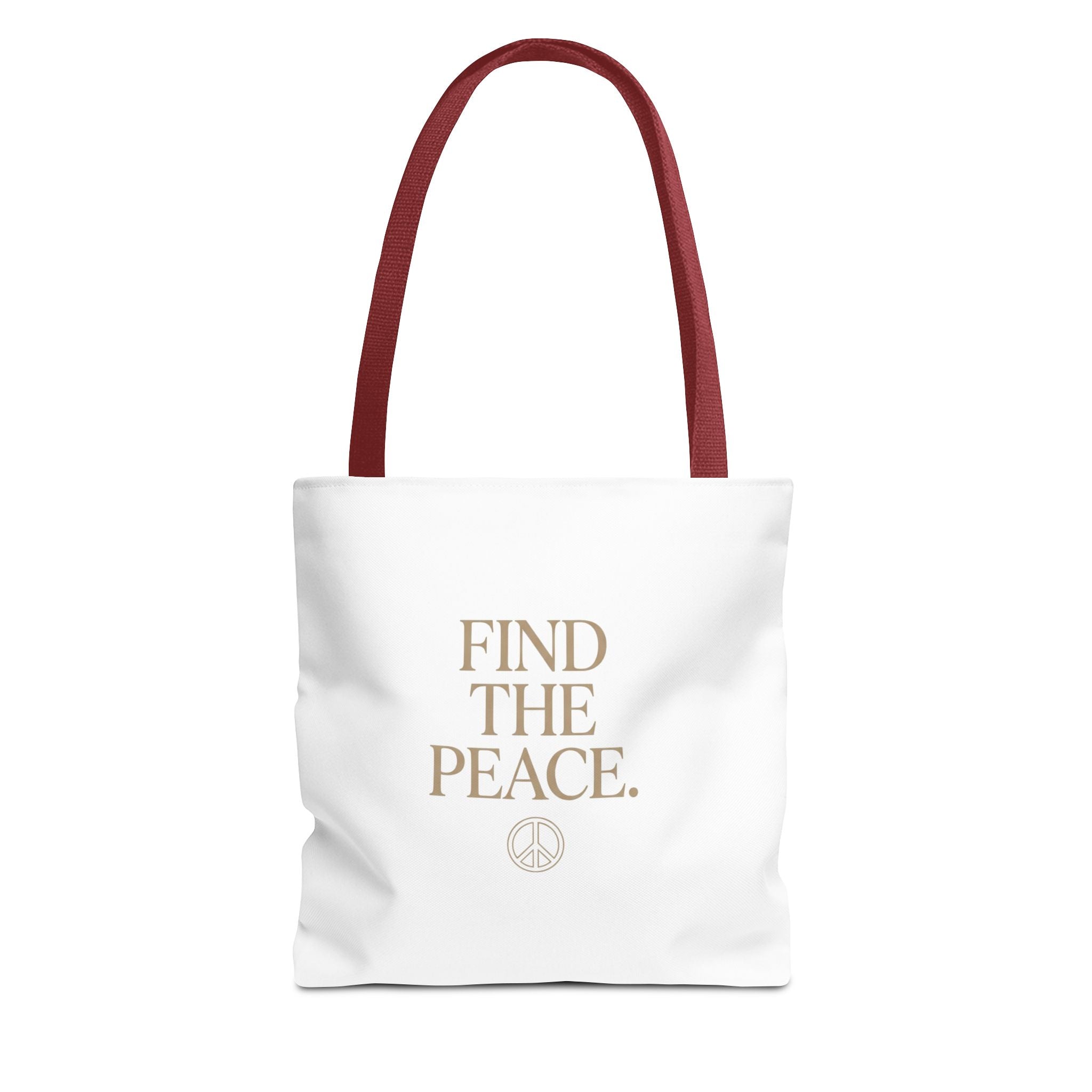 Find The Peace Tote Bag – Minimalist Inspirational Canvas Carryall