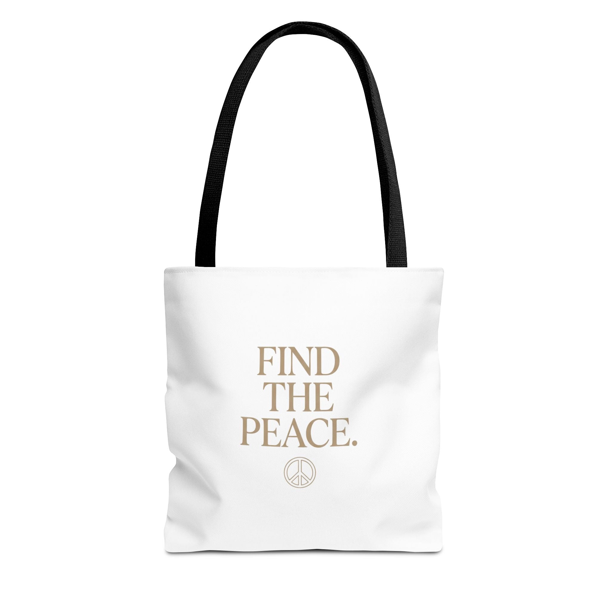 Find The Peace Tote Bag – Minimalist Inspirational Canvas Carryall