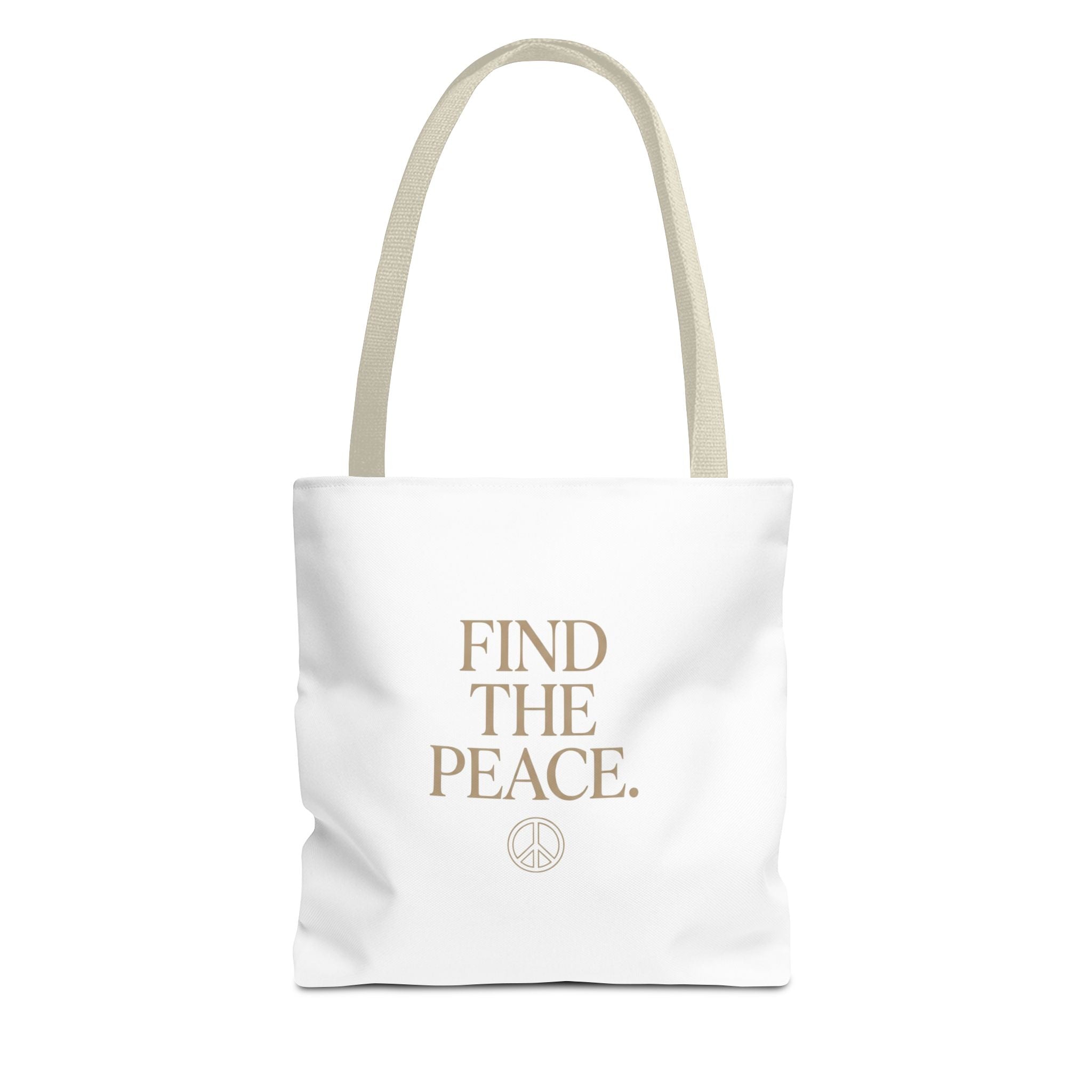 Find The Peace Tote Bag – Minimalist Inspirational Canvas Carryall
