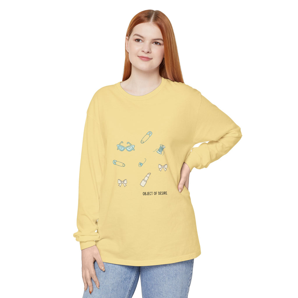Long Sleeve T‑Shirt — Minimalist 'Object of Desire' Icons
