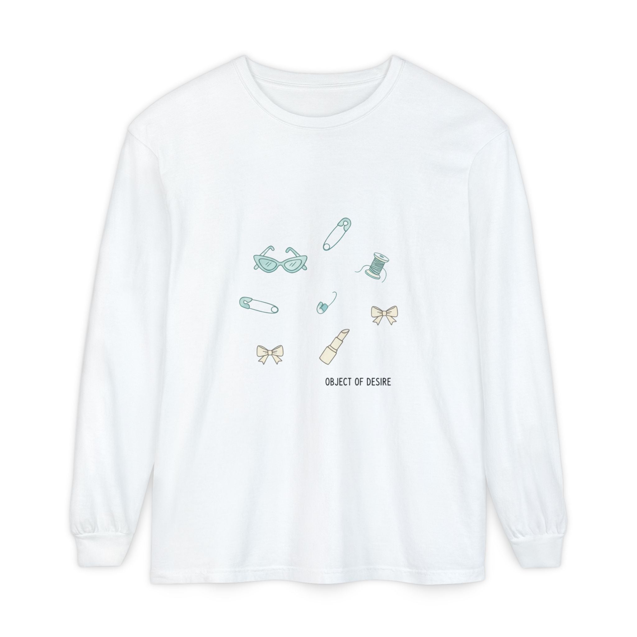 Long Sleeve T‑Shirt — Minimalist 'Object of Desire' Icons