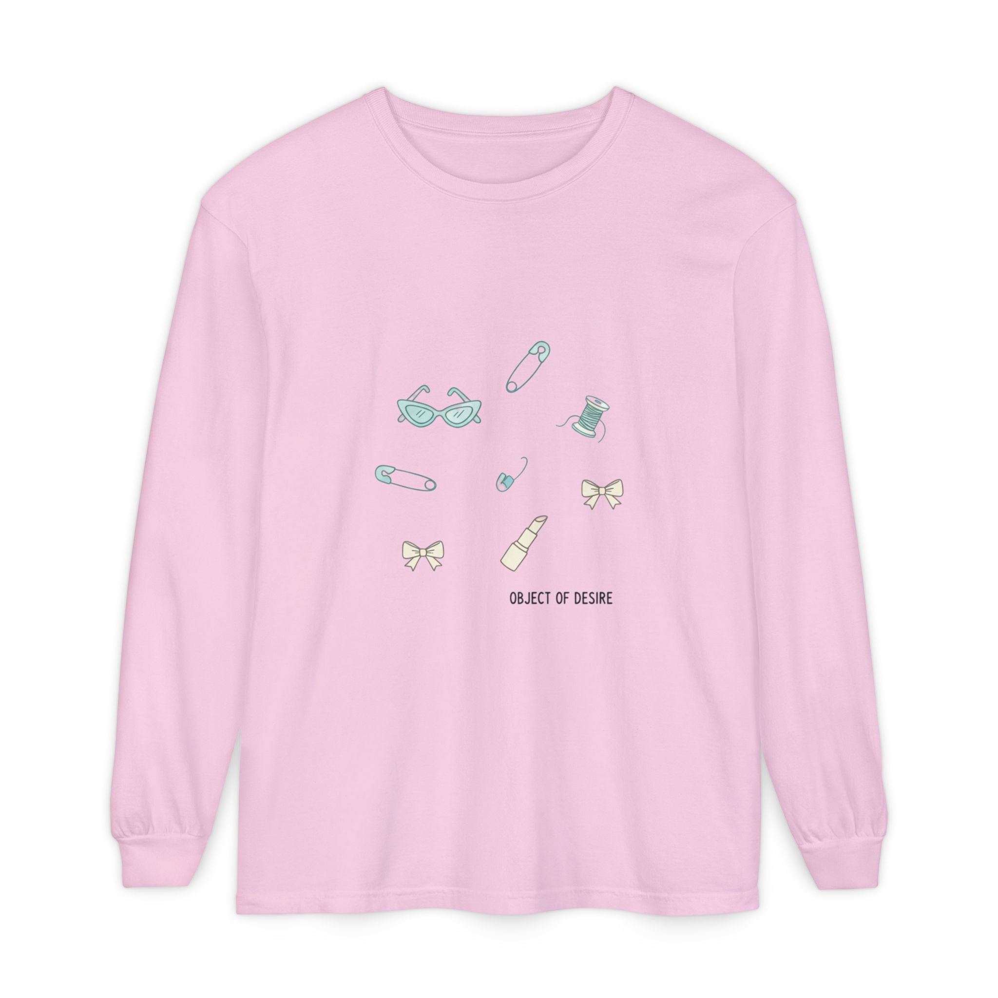Long Sleeve T‑Shirt — Minimalist 'Object of Desire' Icons
