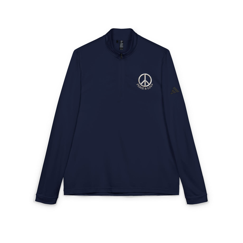 Embroidered Quarter-Zip Pullover — Minimal Tennis-Inspired Athletic Top