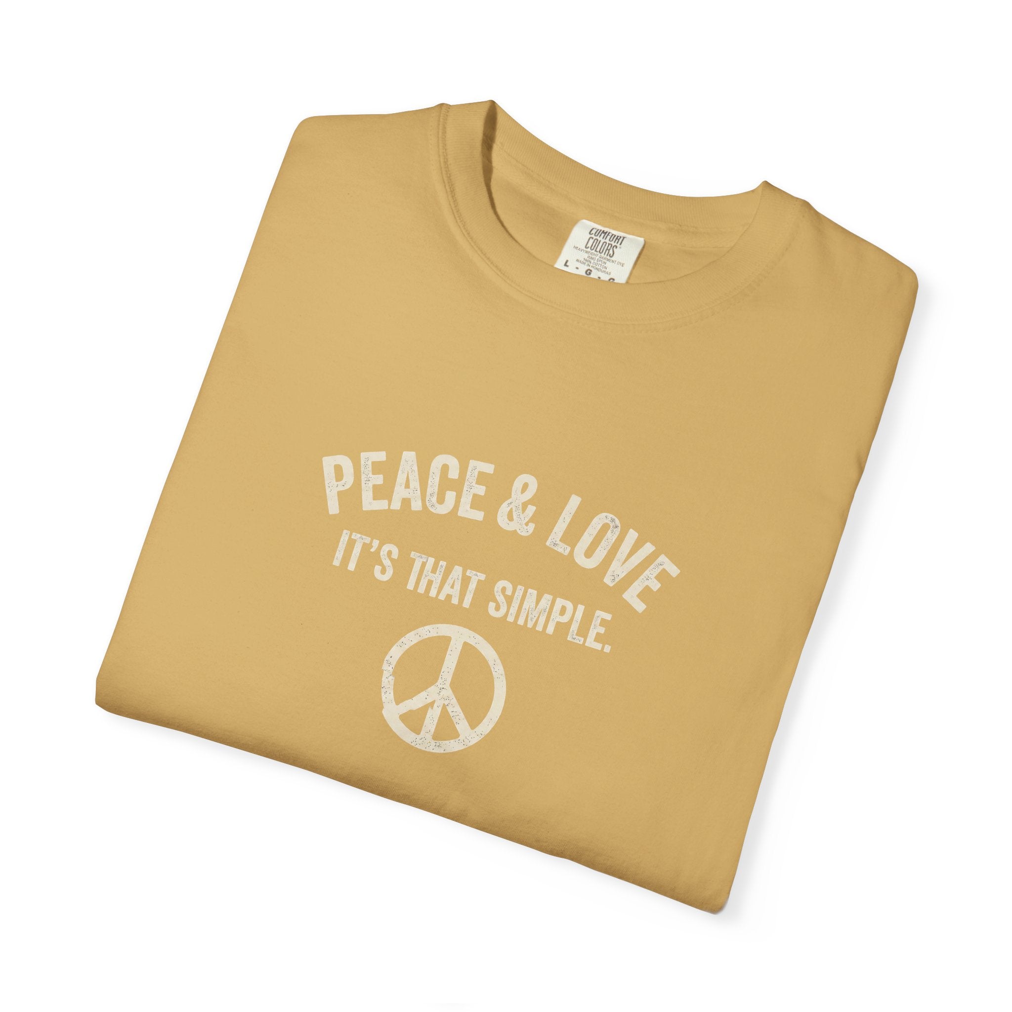 Peace & Love T-Shirt — 'It's That Simple' Vintage Peace Sign Tee