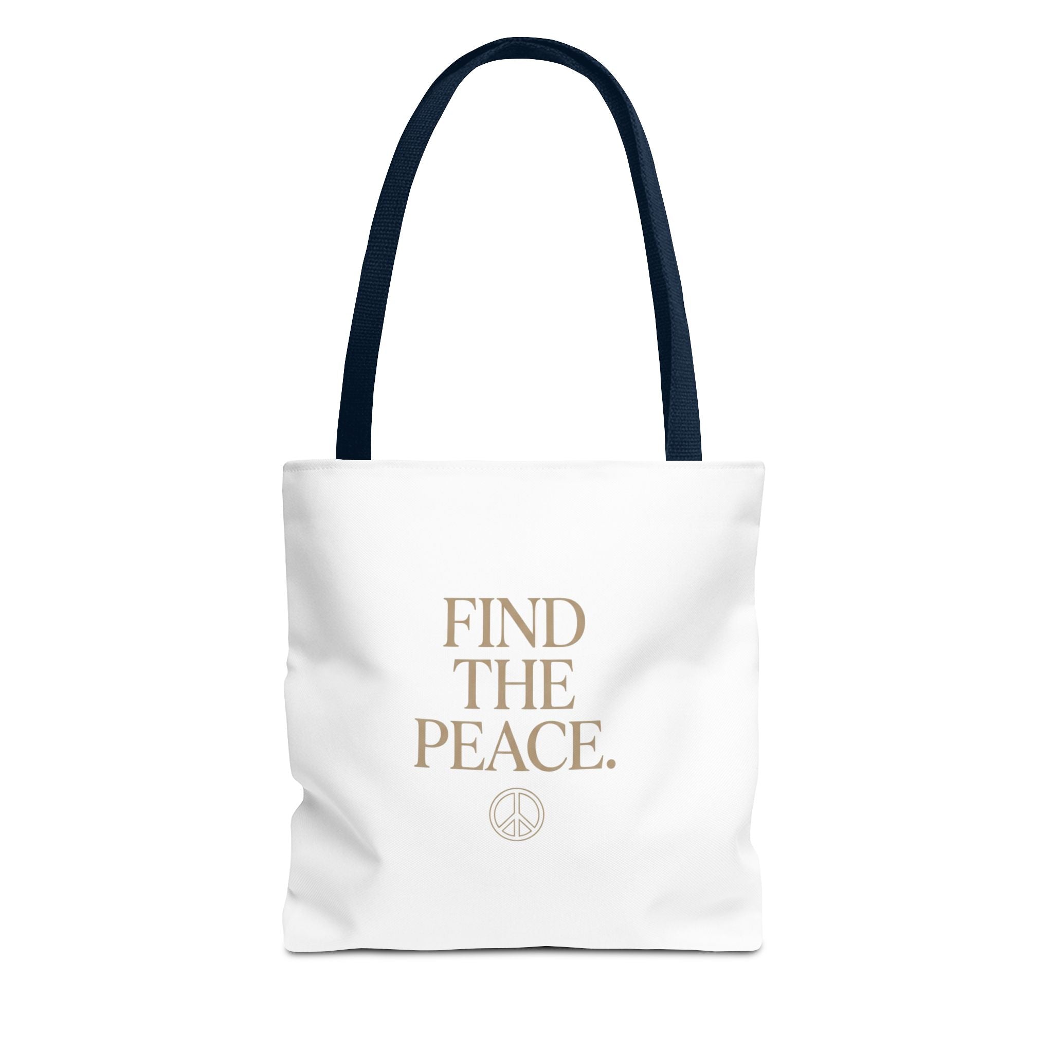 Find The Peace Tote Bag – Minimalist Inspirational Canvas Carryall