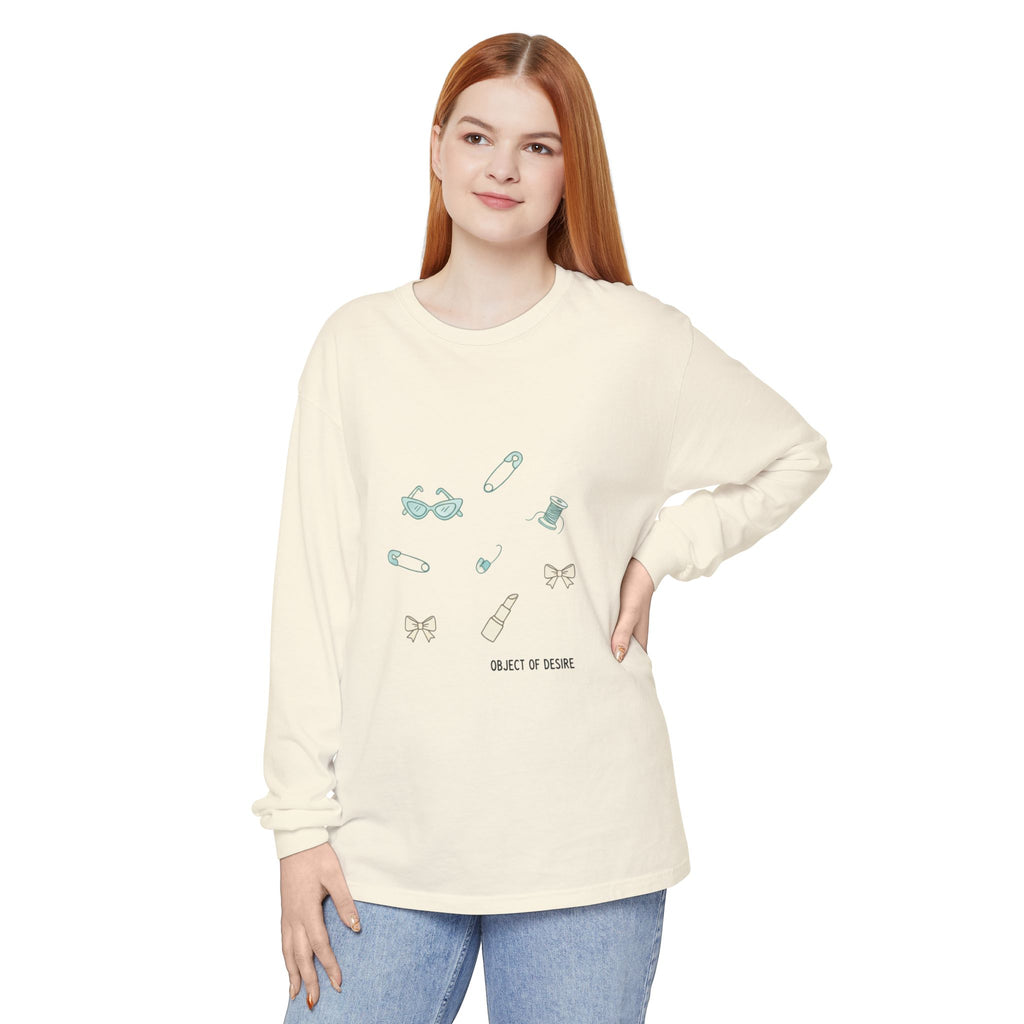 Long Sleeve T‑Shirt — Minimalist 'Object of Desire' Icons