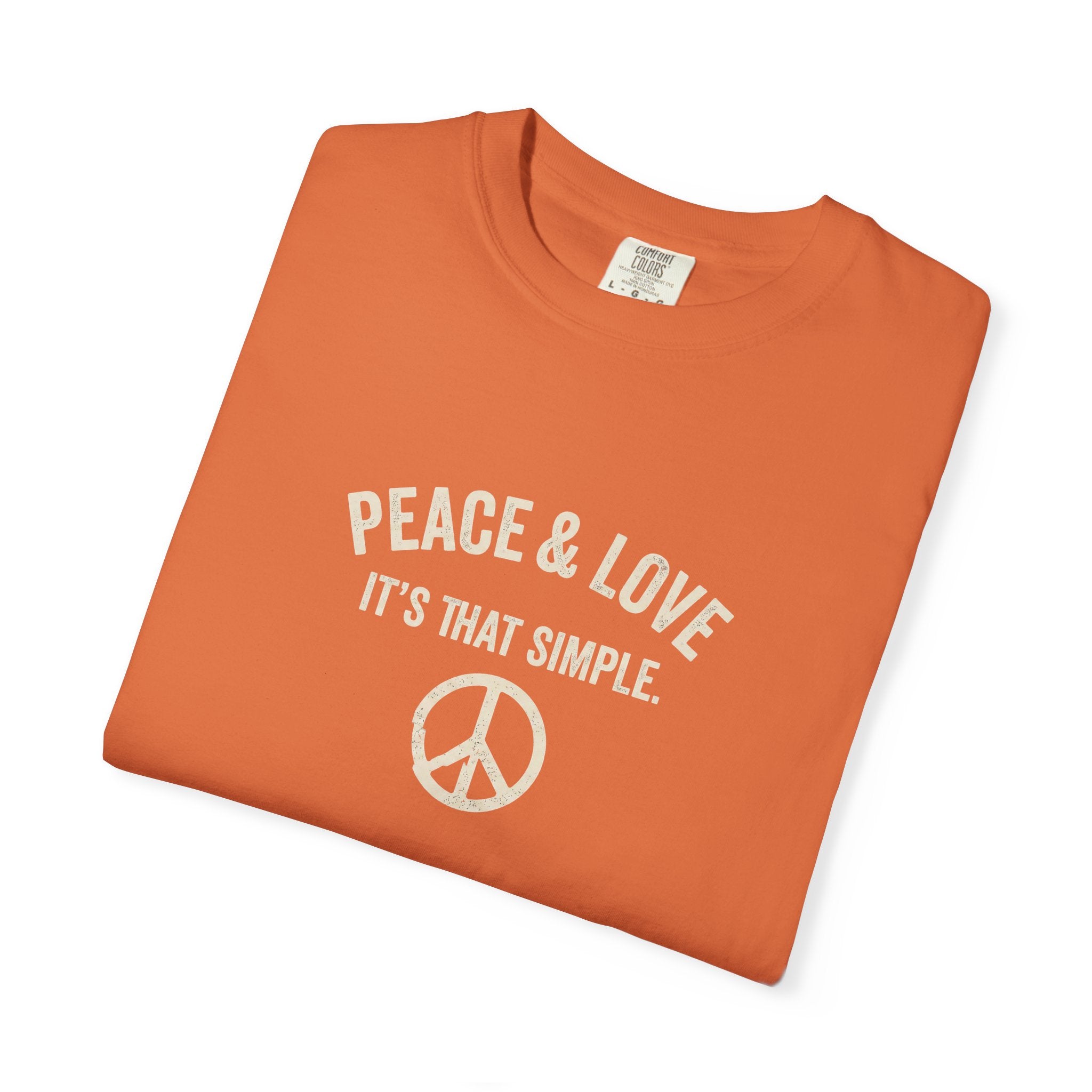 Peace & Love T-Shirt — 'It's That Simple' Vintage Peace Sign Tee