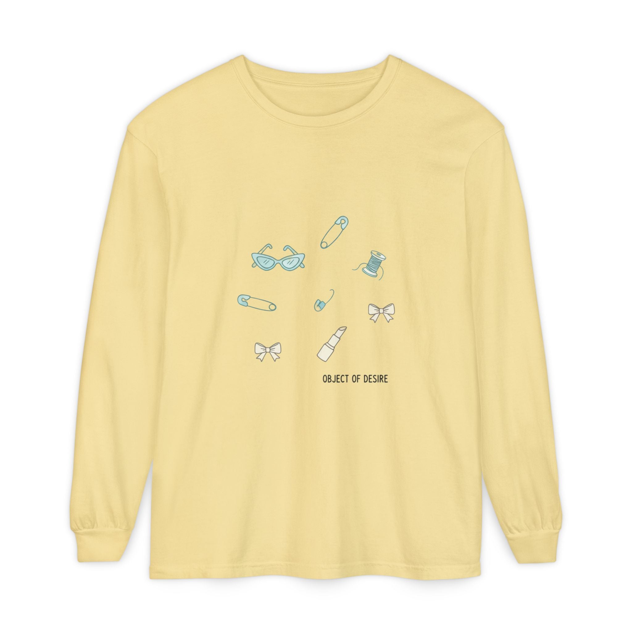 Long Sleeve T‑Shirt — Minimalist 'Object of Desire' Icons