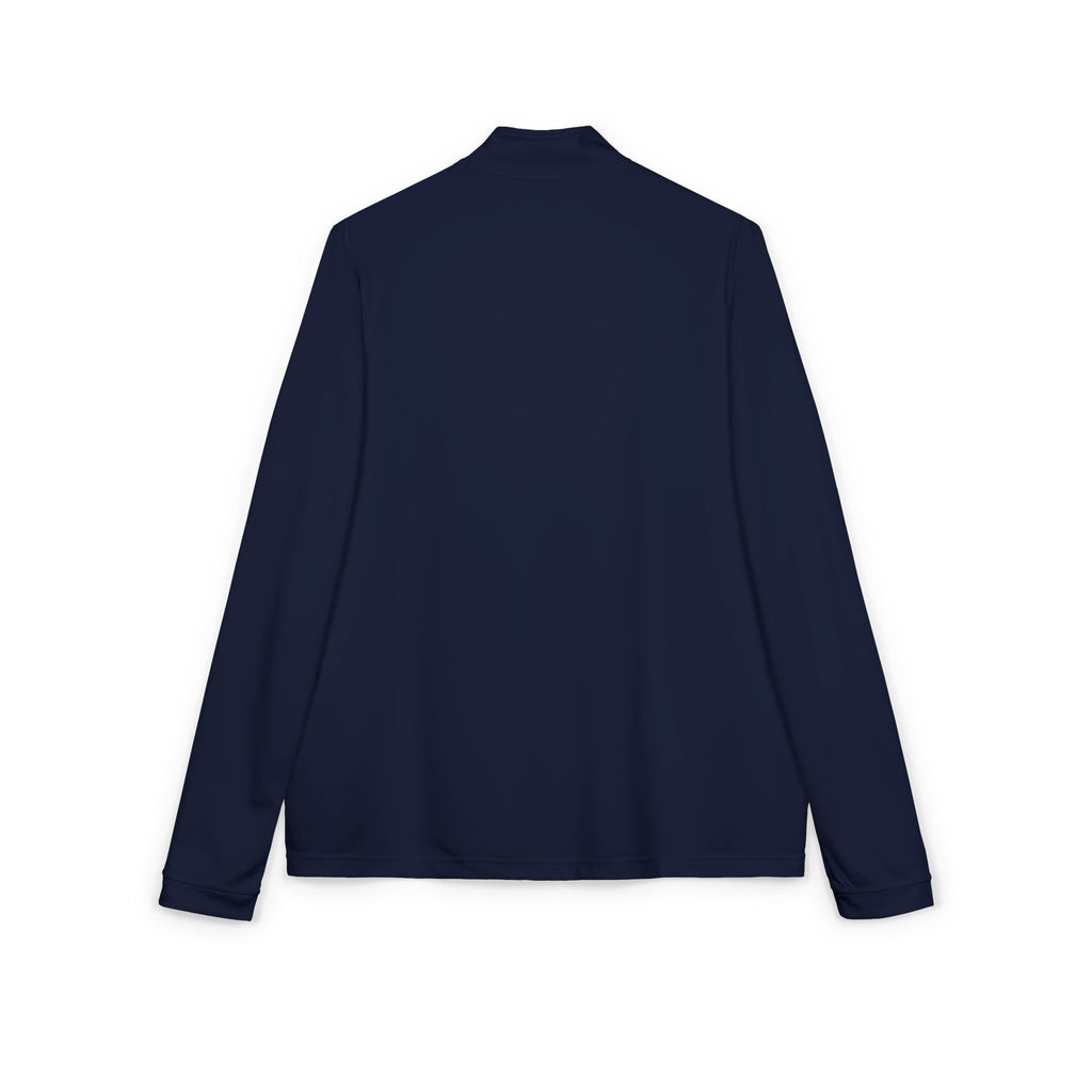 Embroidered Quarter-Zip Pullover — Minimal Tennis-Inspired Athletic Top