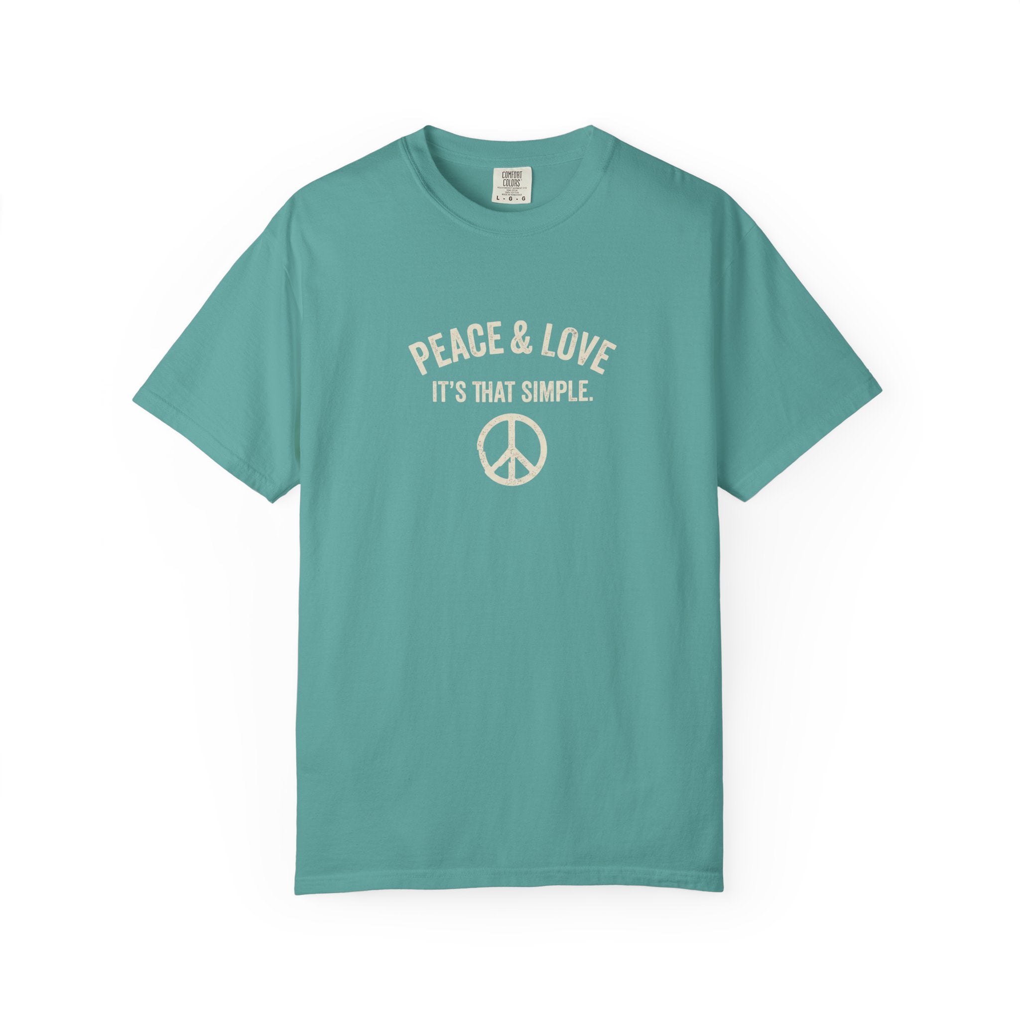 Peace & Love T-Shirt — 'It's That Simple' Vintage Peace Sign Tee