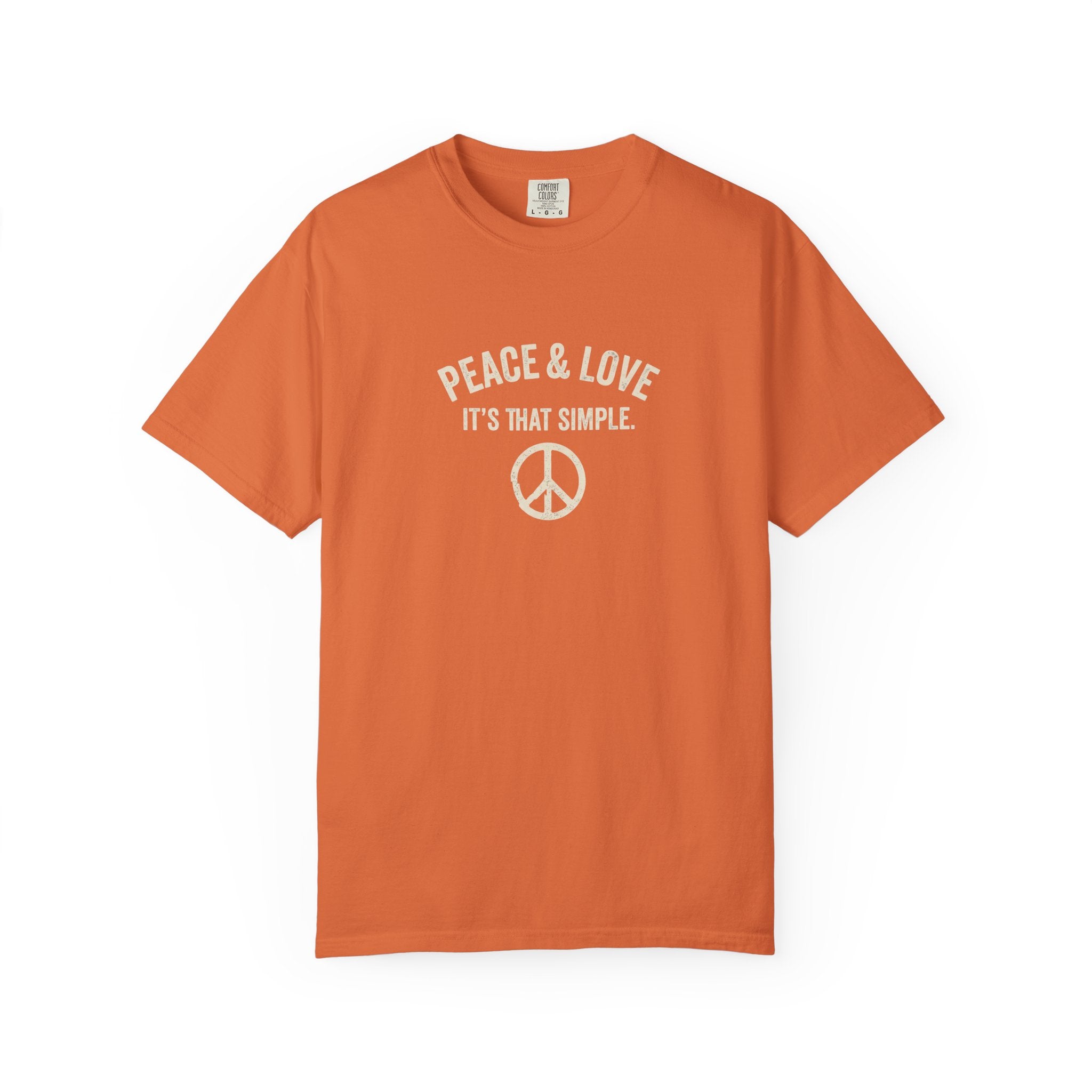 Peace & Love T-Shirt — 'It's That Simple' Vintage Peace Sign Tee