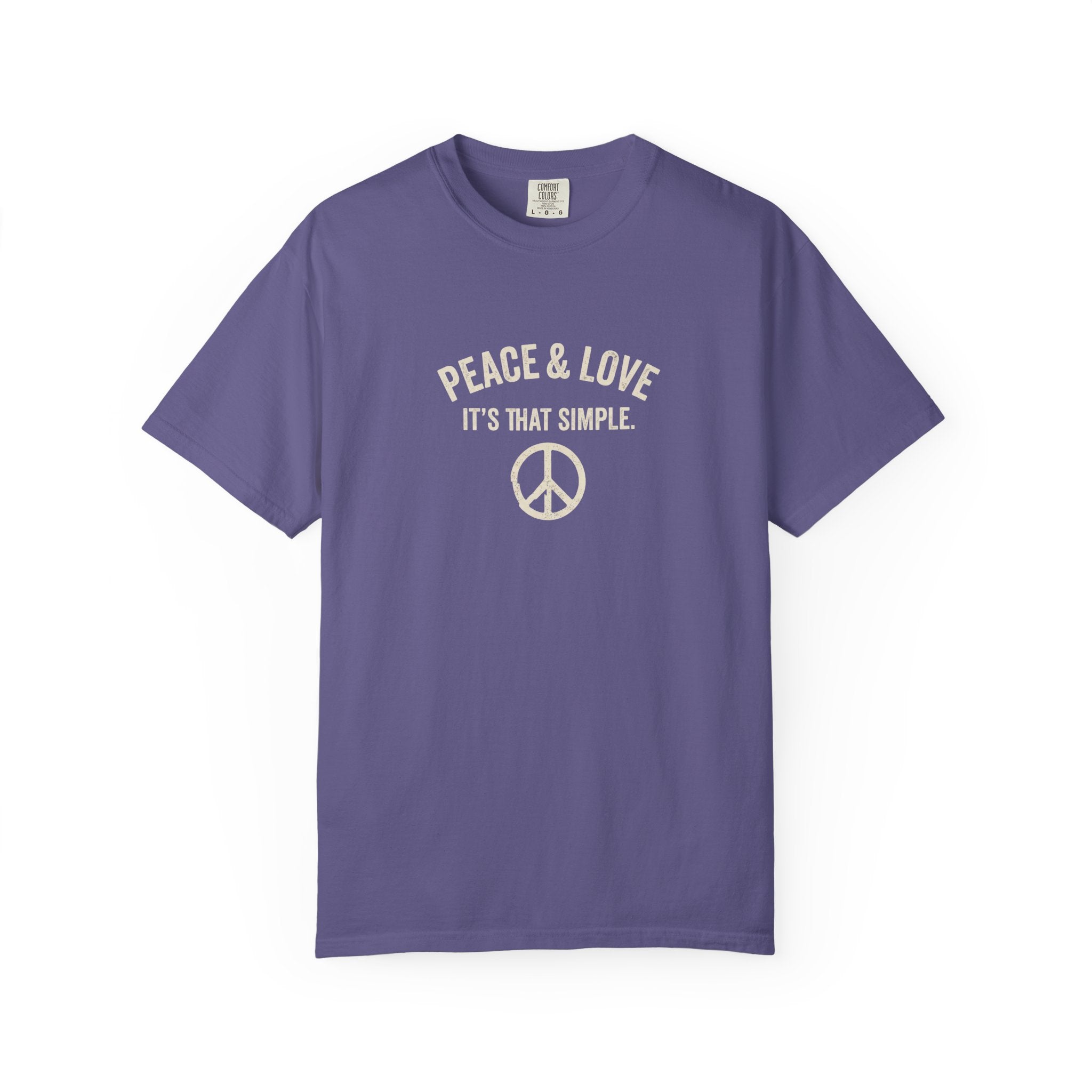 Peace & Love T-Shirt — 'It's That Simple' Vintage Peace Sign Tee