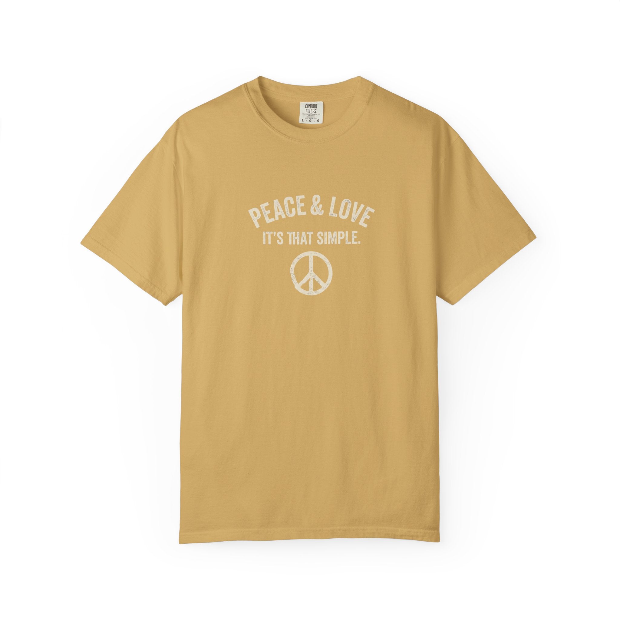 Peace & Love T-Shirt — 'It's That Simple' Vintage Peace Sign Tee