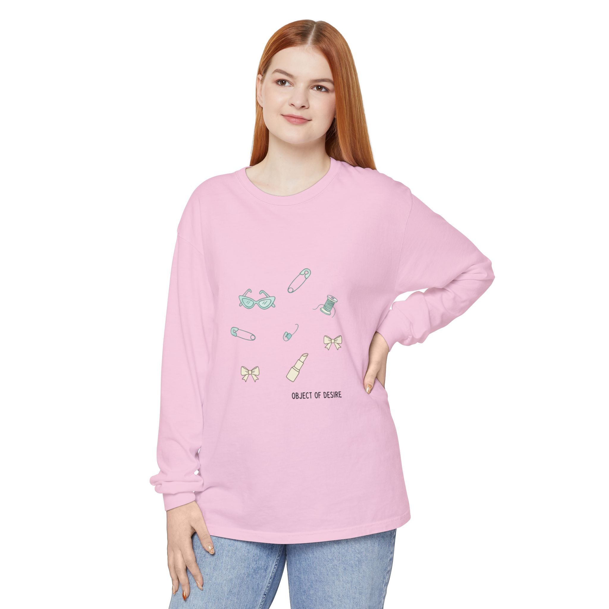Long Sleeve T‑Shirt — Minimalist 'Object of Desire' Icons
