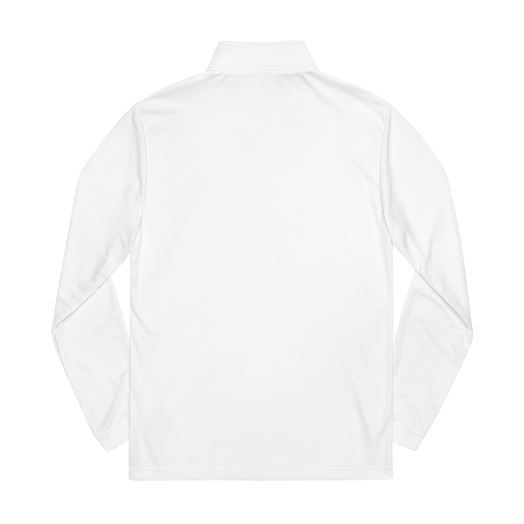 Embroidered Quarter-Zip Pullover — Minimal Tennis-Inspired Athletic Top