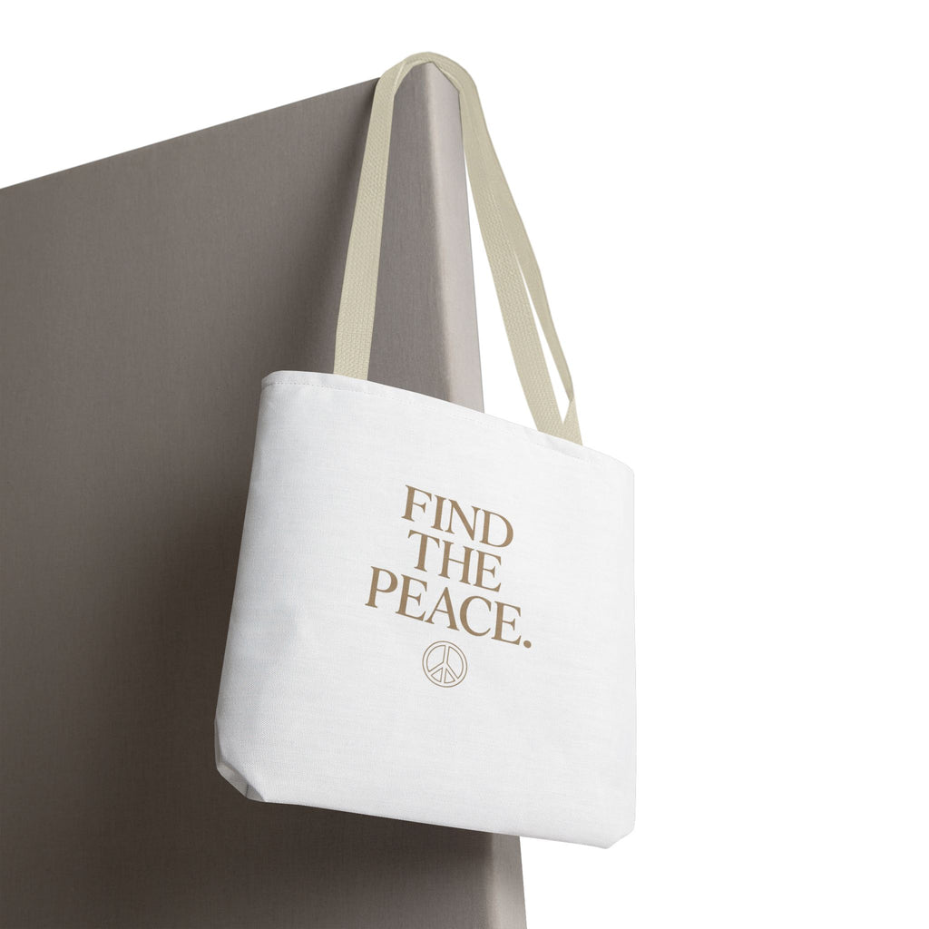 Find The Peace Tote Bag – Minimalist Inspirational Canvas Carryall