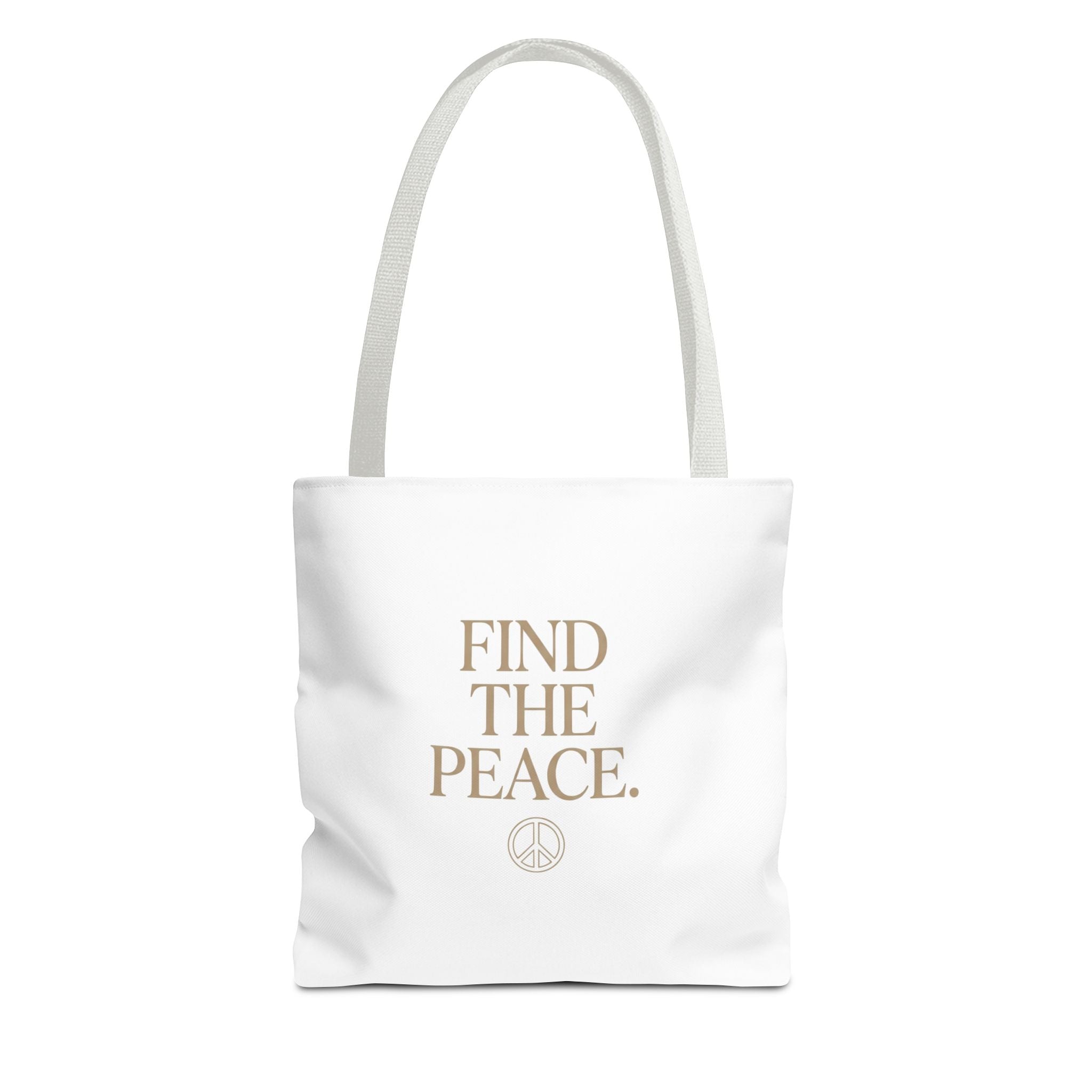 Find The Peace Tote Bag – Minimalist Inspirational Canvas Carryall