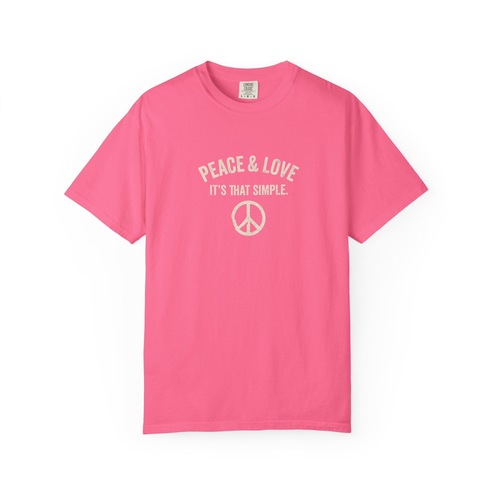 Peace & Love T-Shirt — 'It's That Simple' Vintage Peace Sign Tee