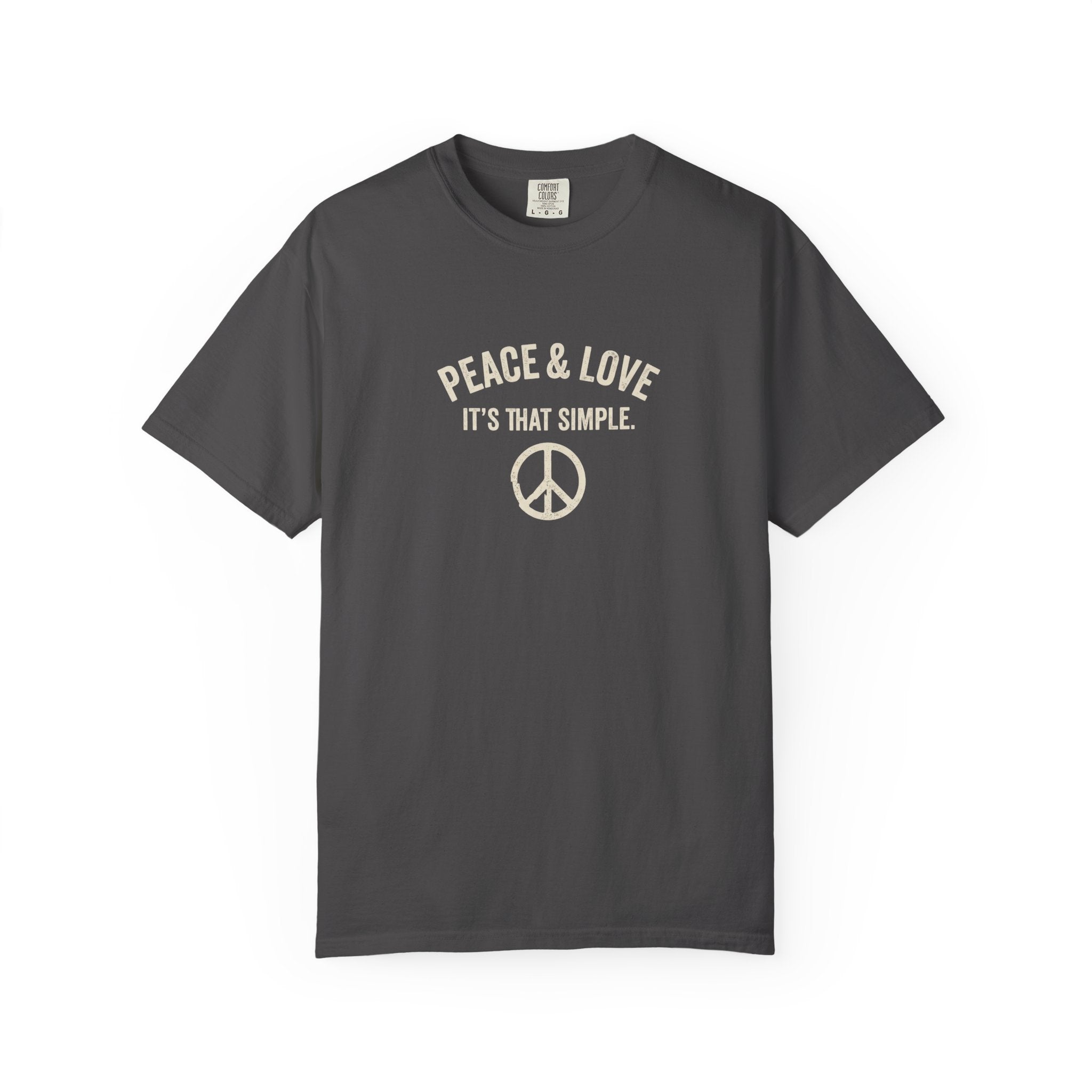 Peace & Love T-Shirt — 'It's That Simple' Vintage Peace Sign Tee