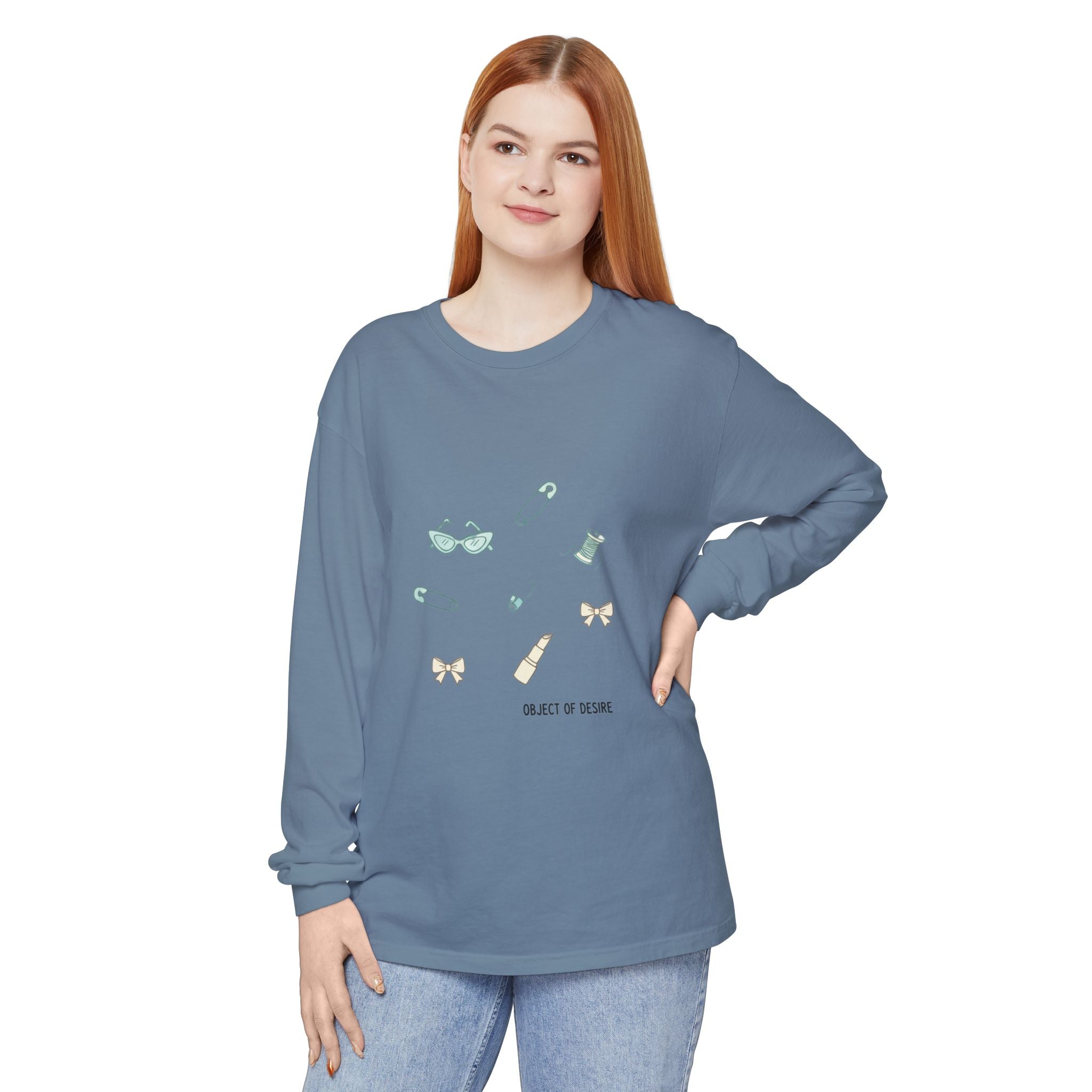 Long Sleeve T‑Shirt — Minimalist 'Object of Desire' Icons