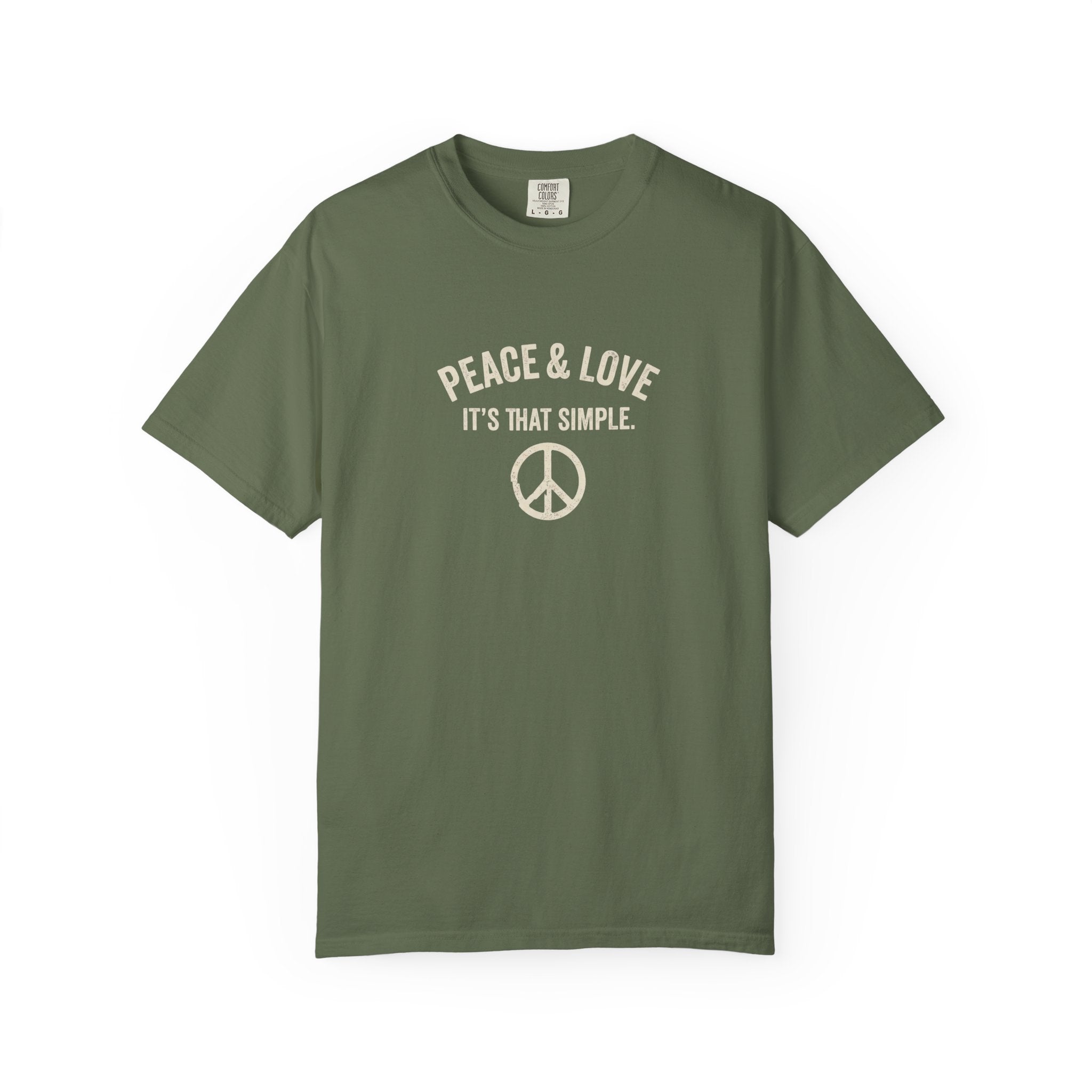 Peace & Love T-Shirt — 'It's That Simple' Vintage Peace Sign Tee