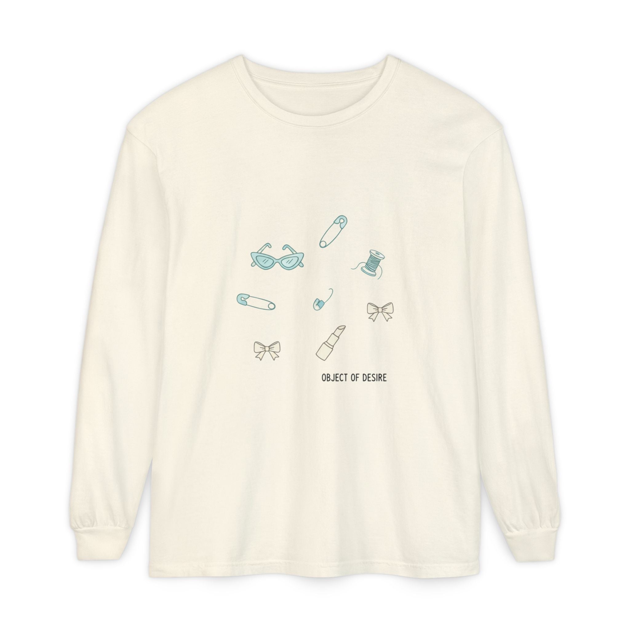 Long Sleeve T‑Shirt — Minimalist 'Object of Desire' Icons