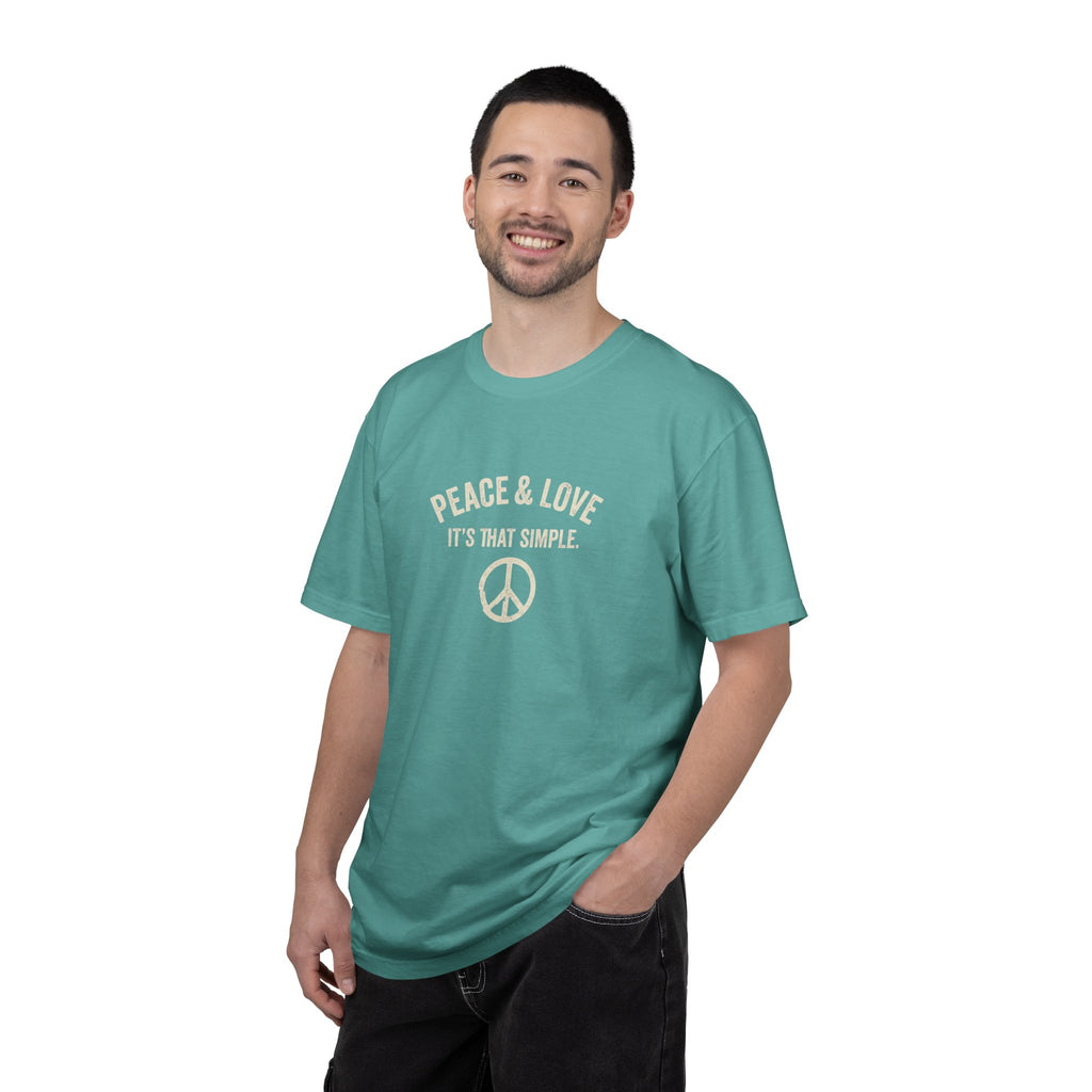 Peace & Love T-Shirt — 'It's That Simple' Vintage Peace Sign Tee