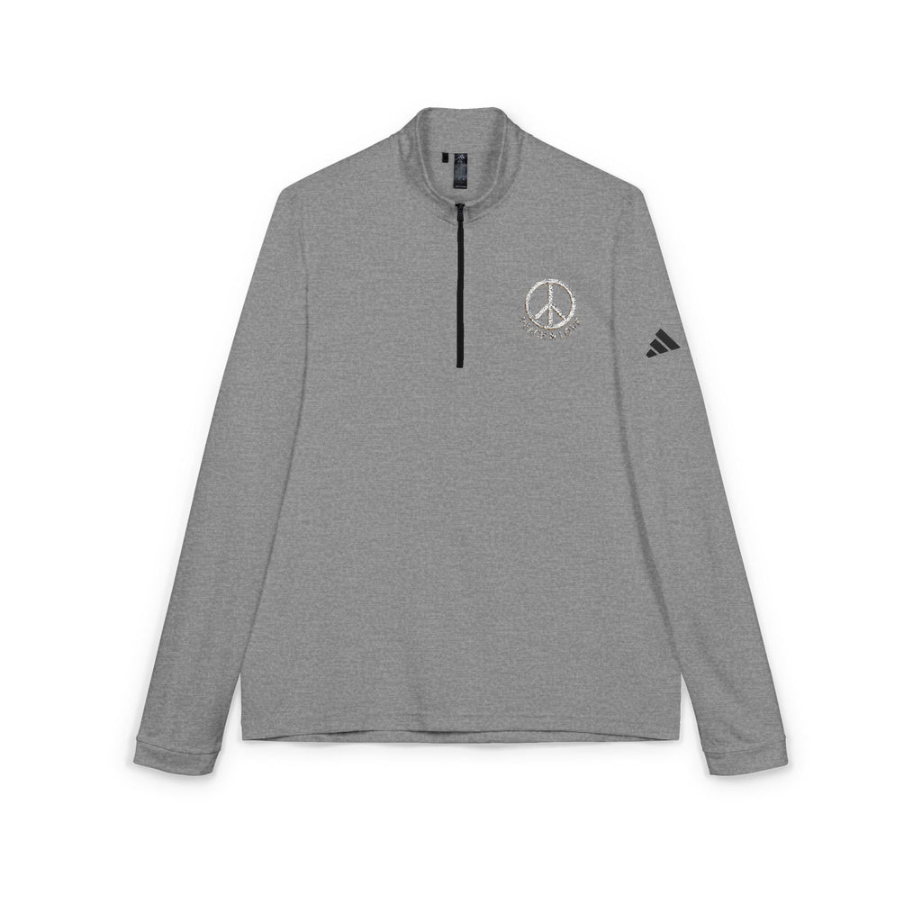 Embroidered Quarter-Zip Pullover — Minimal Tennis-Inspired Athletic Top